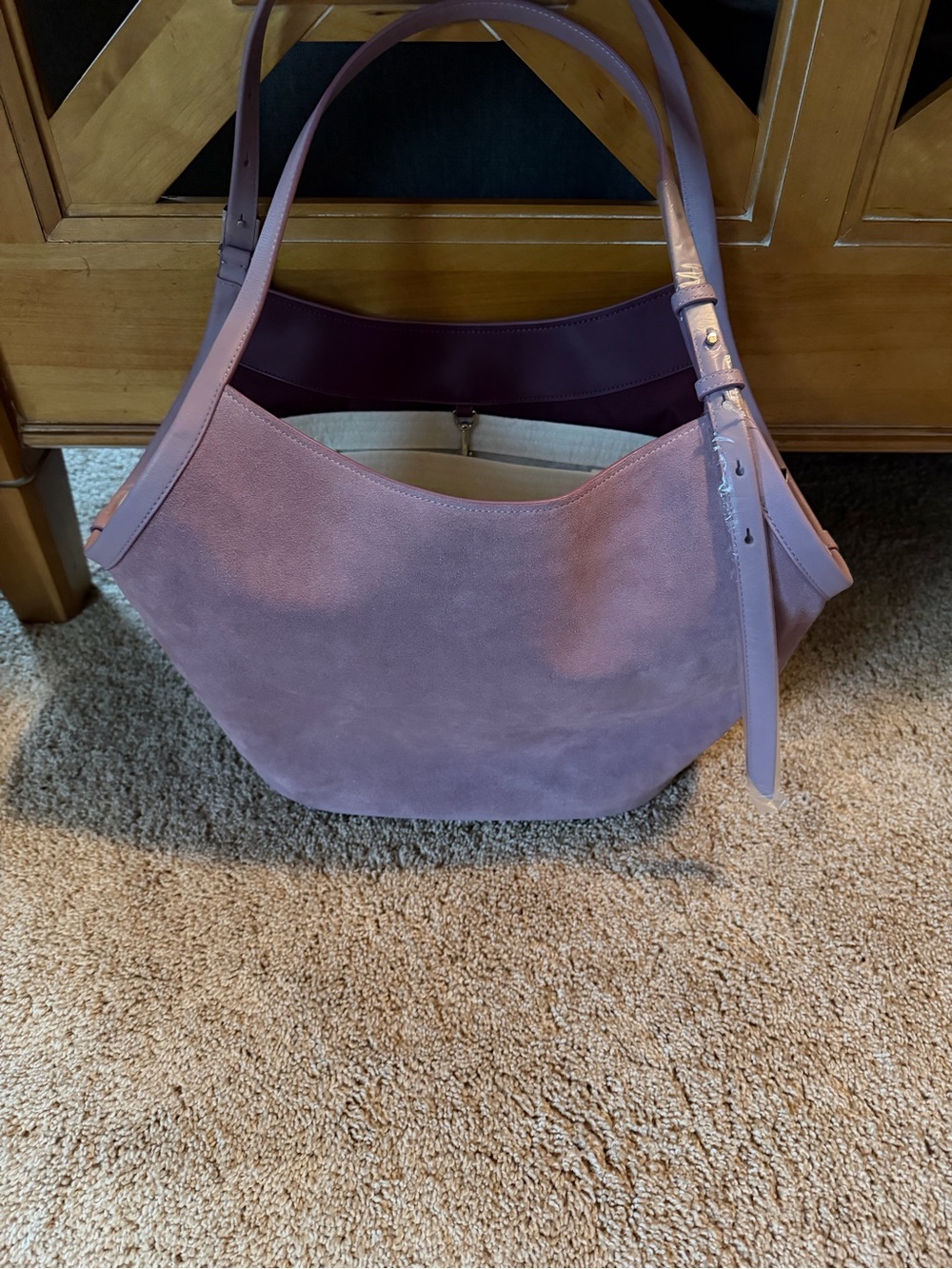 NWT Kate Spade large suede Deco